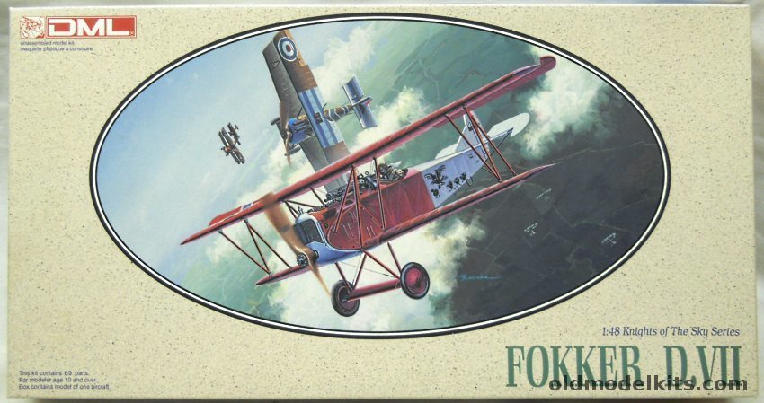 DML 1/48 Fokker D-VII - Ltn. Von Buren Jasta 18 1918, 5905 plastic model kit